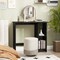 Costway Small Computer Desk with Storage Modern Writing Desk with Adjustable Shelf White/Black
